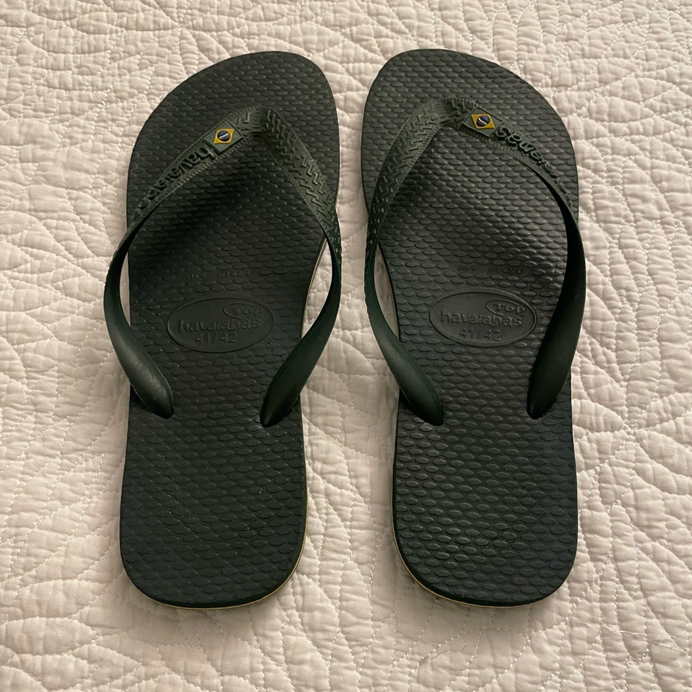 Womens Brasil Brazil Army Greeb Flip Flop Sandaks Size 41/42